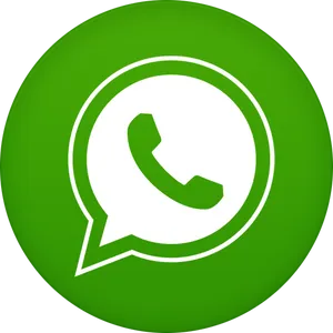 Whats App Logo Green Background PNG Image