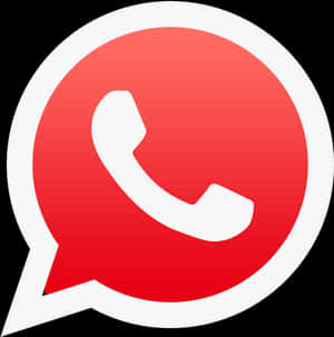 Whats App Logo Red Background PNG with transparent background