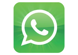 Whats App Logoon Green Background PNG Image