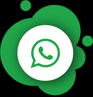 Whats App Logoon Green Bubbles Background PNG image with transparent background