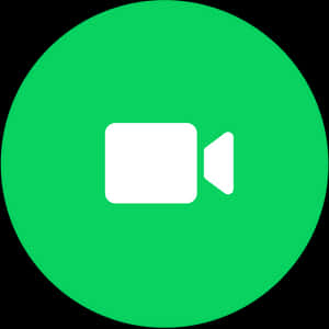 Whats App Video Call Icon Green Background PNG with transparent background