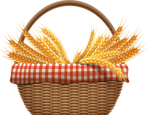 Wheat Computer File Autumn - Basket Of Wheat Cartoon, HD Png Download PNG image with transparent background