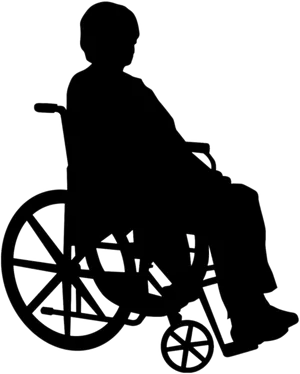 Wheelchair Silhouette Profile PNG Image