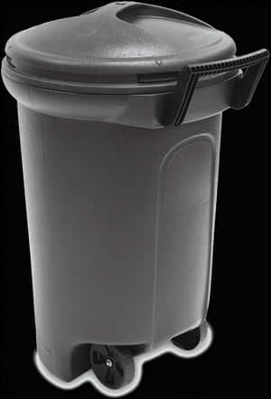 Wheeled Plastic Garbage Bin PNG with transparent background