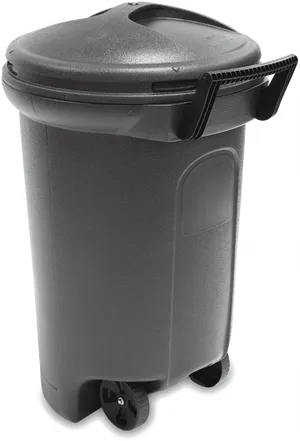 Wheeled Plastic Garbage Bin PNG Image