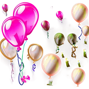 Whimsical Pink Balloons Dream Png Qtp63 PNG Image