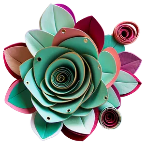 Whimsical Rolled Flower Creation Png Vcp21 PNG Image