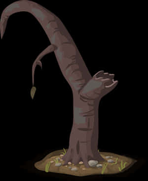 Whimsical Tree Cartoon PNG image with transparent background