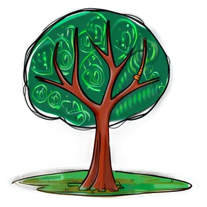 Whimsical Tree Sketch Png 06122024 PNG Image