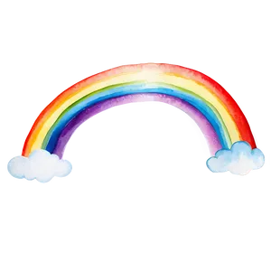 Whimsical Watercolor Rainbow Png Ptw9 PNG Image