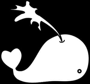 Whimsical Whale Vector Art PNG image with transparent background