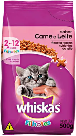 Whiskas Kitten Food Package Carnee Leite PNG Image