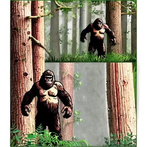 Whispering Woods Bigfoot Png 05232024 PNG Image