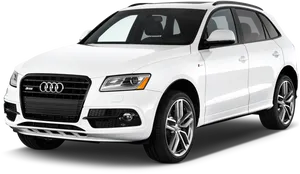 White Audi S U V Profile View PNG Image