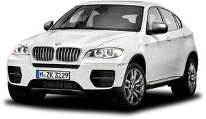 White B M W X6 S U V Profile PNG Image