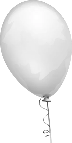 White Balloon Transparent Background PNG Image