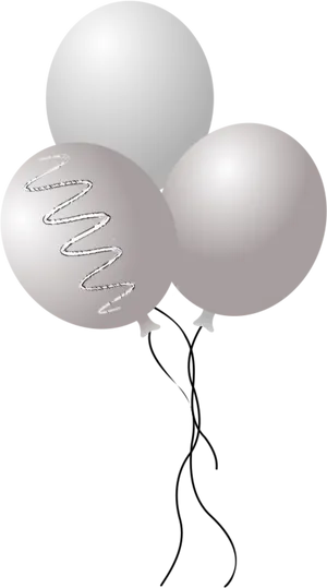 White Balloons Transparent Background PNG Image