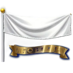 White Banner For Announcement Png Kct PNG Image