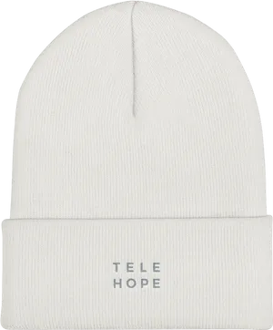 White Beanie Tele Hope Logo PNG Image