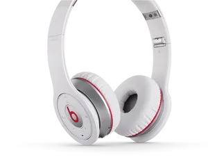 White Beats Wireless Headphones PNG Image