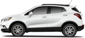 White Buick Encore S U V Side View PNG Image