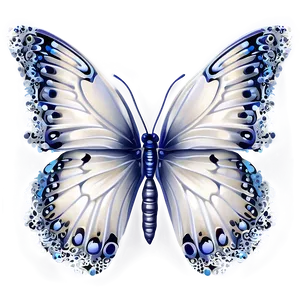 White Butterfly Art Png 06122024 PNG Image