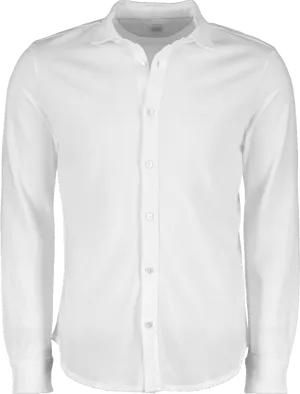 White Button Up Dress Shirt PNG Image