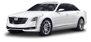 White Cadillac C T6 Luxury Sedan PNG with transparent background