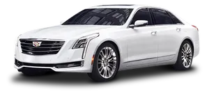 White Cadillac C T6 Luxury Sedan PNG Image