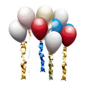 White Celebration Balloons Png Cki PNG Image