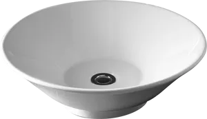 White Ceramic Bathroom Sink PNG Image