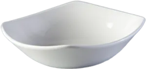 White Ceramic Square Bowl PNG Image