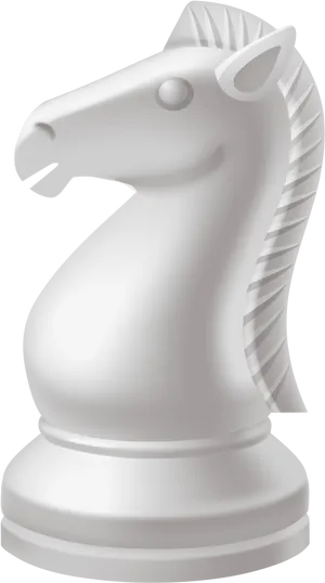 White_ Chess_ Knight_ Piece PNG Image