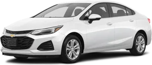 White Chevrolet Cruze Side View PNG Image