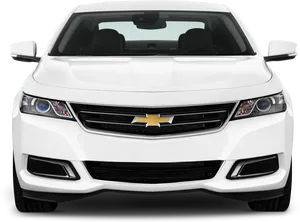 White Chevrolet Sedan Front View PNG Image