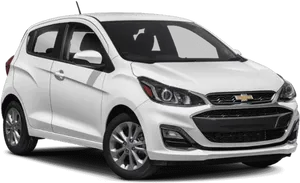 White Chevrolet Spark Profile View PNG Image