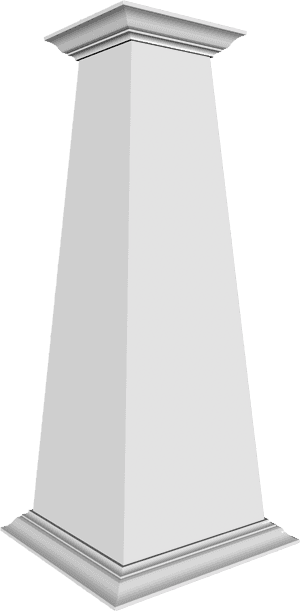 10/16 Plain Tapered Pvc Column Wrap - Column, HD Png Download PNG with transparent background