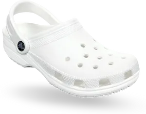 White Classic Croc Sandal PNG Image