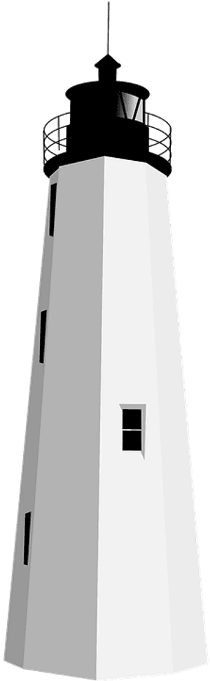 Black And White Vector Clip Art Of A Lighthouse - Lighthouse PNG image with transparent background