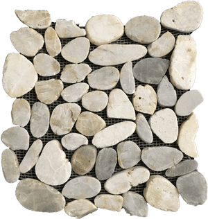 White Cobblestone Texture Background PNG