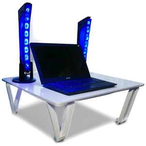 White Computer Desk Png Sqh PNG Image