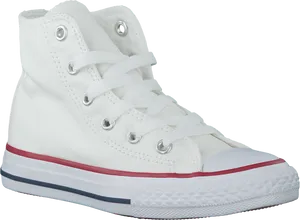 White Converse High Top Sneaker PNG Image