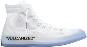 White Converse High Top Sneaker PNG Image