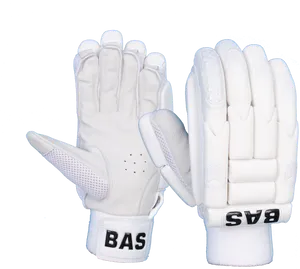 White Cricket Batting Gloves B A S PNG Image