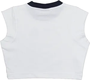 White Crop Top Plain Background PNG Image