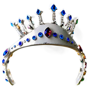 White Crown With Gems Png 7 PNG Image