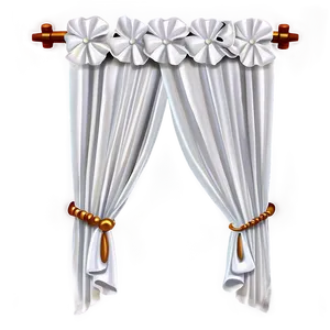 White Curtains A PNG Image