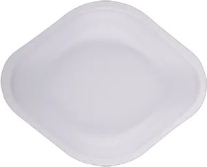 White Diamond Shaped Plate PNG Image