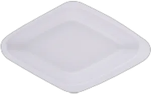 White Diamond Shaped Styrofoam Plate PNG Image