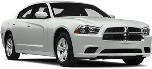 White Dodge Charger Sedan PNG Image